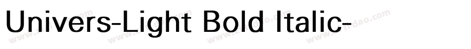 Univers-Light Bold Italic字体转换
